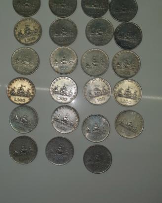 monete 500 lire in argento. 