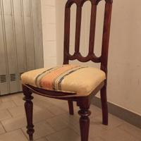 sedie lombarde "milanesine" inizio '900 in noce