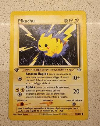 Originale Pikachu Prima edizione Neo Genesis NG 70