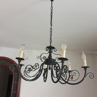 lampadario in ferro battuto 