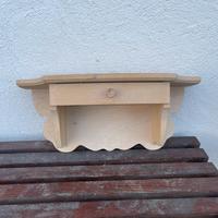 Mensola con cassetto in legno stile tirolese