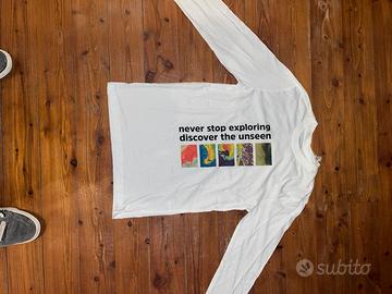 maglietta bianca manica lunga