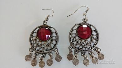 Orecchini rossi danza del ventre 