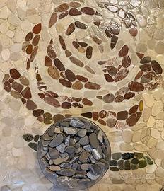 Ciottoli di fiume, GRIGIO CHIARO tagliati...