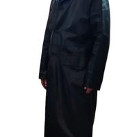 Giacca lunga Cappotto Vera Pelle uomo Nero ITALIA