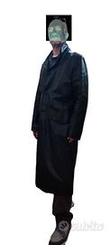 Giacca lunga Cappotto Vera Pelle uomo Nero ITALIA