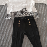 Completo neonata maglietta leggings Zara 6/9 mesi