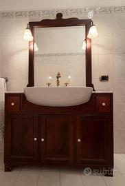 Mobile bagno in noce massello