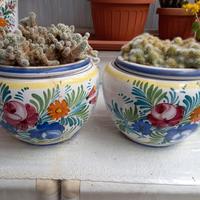 Vaso fiori in ceramica decorata