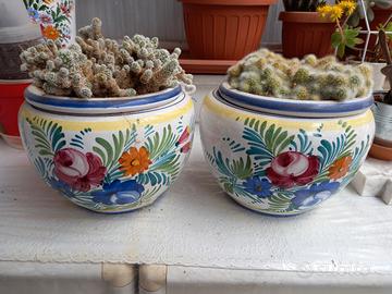 Vaso fiori in ceramica decorata