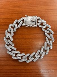 Bracciale Cubano Ghiacciato ice Chain Trap Rap Pop
