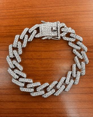 Bracciale Cubano Ghiacciato ice Chain Trap Rap Pop