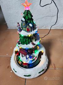 giostra decorazione natalizia con luci e suoni