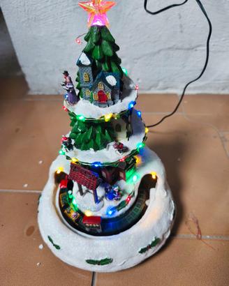 giostra decorazione natalizia con luci e suoni