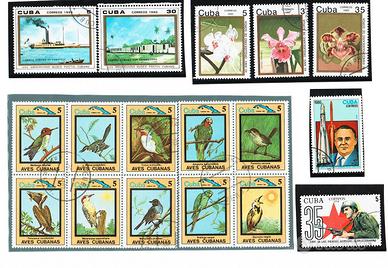 CUBA VECCHI FRANCOBOLLI 3 SCHEDE lotto G