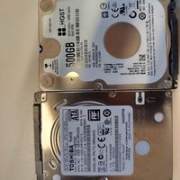 N. 2 hard disk meccanici da 2,5" 500 GB cad