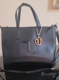 Borsa in pelle nera Trussardi Jeans