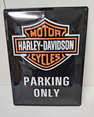 Tabella metallo "Harley Davidson Parking Only"