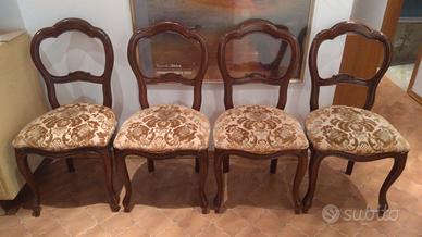 sedia arredamento vintage n.4 pezzi solo ritiro an