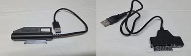 Lotto 2 Adattatori SATA-USB per SSD/HDD/SLIMLINE