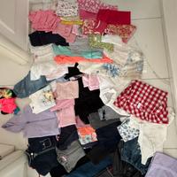 Lotto abbigliamento bambini_vestiti gonne jeans ec