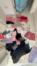 Lotto abbigliamento bambini_vestiti gonne jeans ec