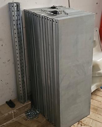 15 moduli (3 scaffalature complete) in zincato