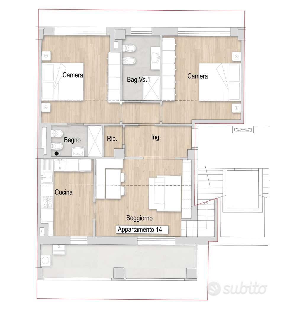 BORGO ROMITO - NUOVO 4 VANI CON SOPPALCO TERRAZZO - Vista 4