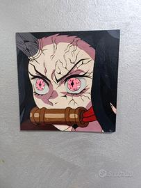 dipinto Nezuko - fatto a mano su tavoletta 