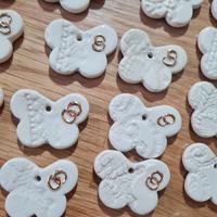 Farfalline in ceramica realizzata a mano 