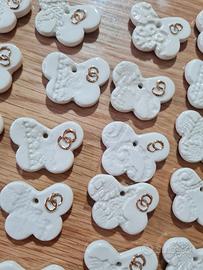 Farfalline in ceramica realizzata a mano 