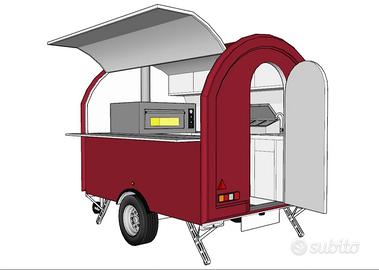 Rimorchio Commerciale Nuovo Allestimento Pizzeria 
