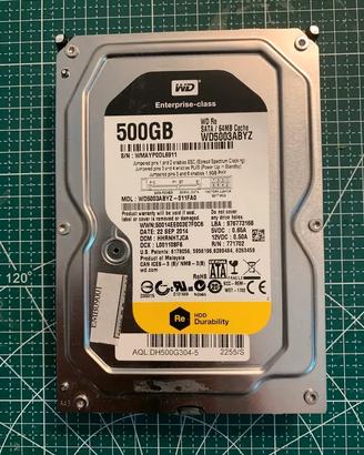 Hard disk 500gb Western Digital mod: WD5003ABYZ