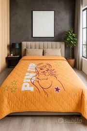 Trapuntino matrimoniale in cotone Biancaluna