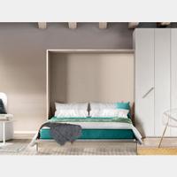 Letto a scomparsa matrimoniale, finitura Tortora