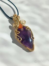 Ciondolo handmade con ametista   
