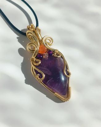 Ciondolo handmade con ametista   