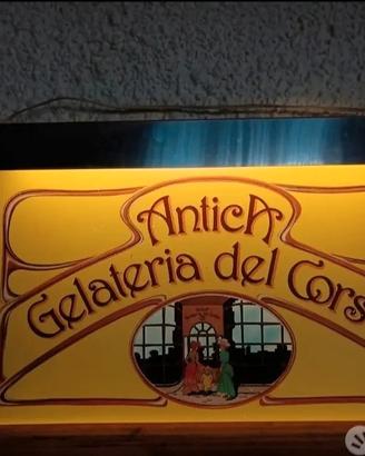 Insegna luminosa antica gelateria del corso 