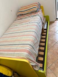 letto singolo con letto estraibile