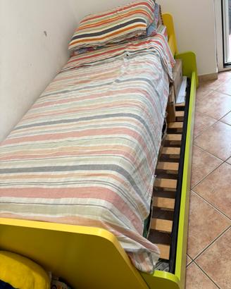 letto singolo con letto estraibile