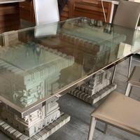 Tavolo in cristallo -artista Massimo Meda -