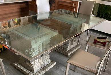 Tavolo in cristallo -artista Massimo Meda -