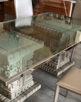 Tavolo in cristallo -artista Massimo Meda -