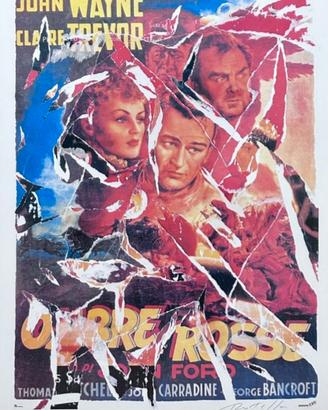 Mimmo Rotella, Ombre Rosse, Seridecollage numerato