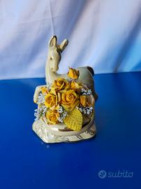 Scultura in Porcellana Vintage con Cavallo