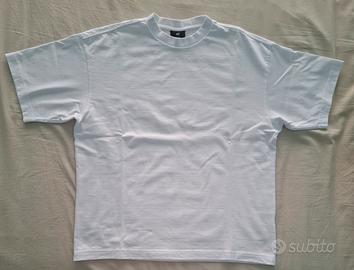 t-shirt bianca uomo h&m oversize M cotone