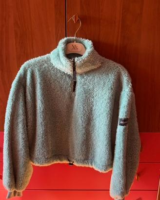 Giacca effetto pelliccia azzurro/grigio Terranova