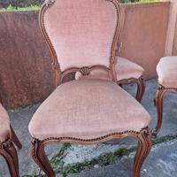 set di 6 sedie in legno stile classico