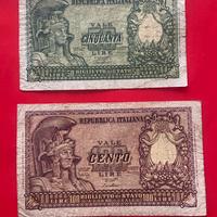 50 + 100 lire 1951 Italia Elmata