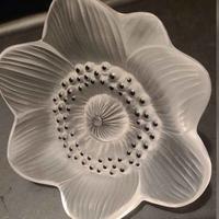 Scultura Anemone in cristallo di Lalique, anni '80